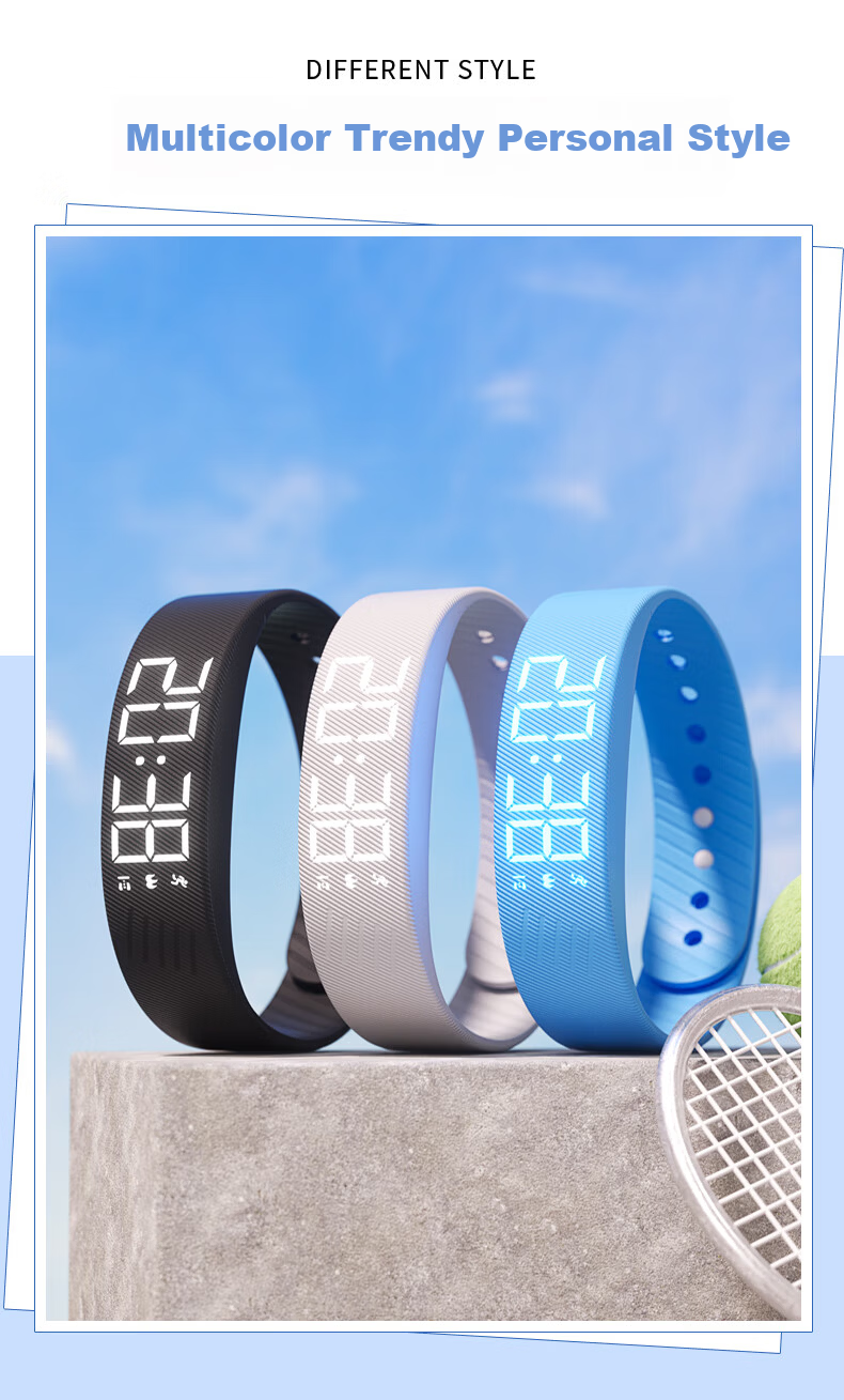 Koshi Alarm Clock Watch Student Outdoor Boys Multifunction Silent Vibration Smart Bracelet Children's Sports Electronic Watch for Men 9