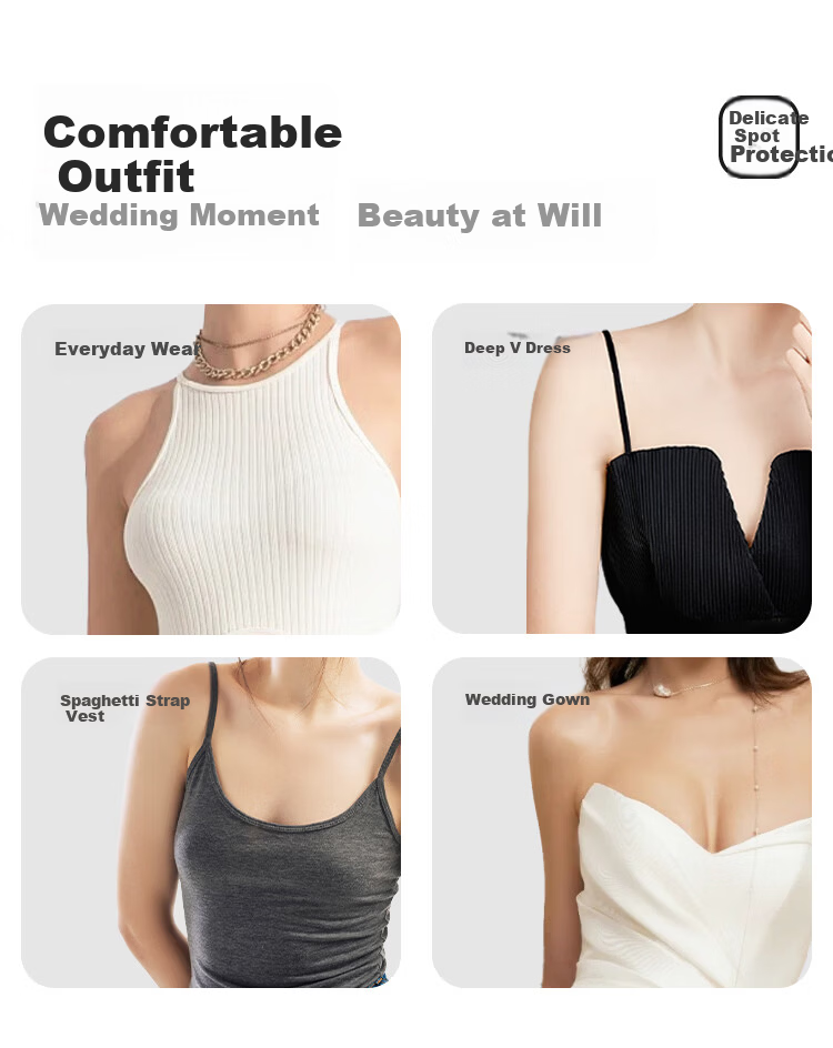 SBEAUTY 2.0 Aloe Mango Cup Double Buckle Push-Up Breast Pads Elf Ear Women's Dress Nipple Covers Thin Cup F 16