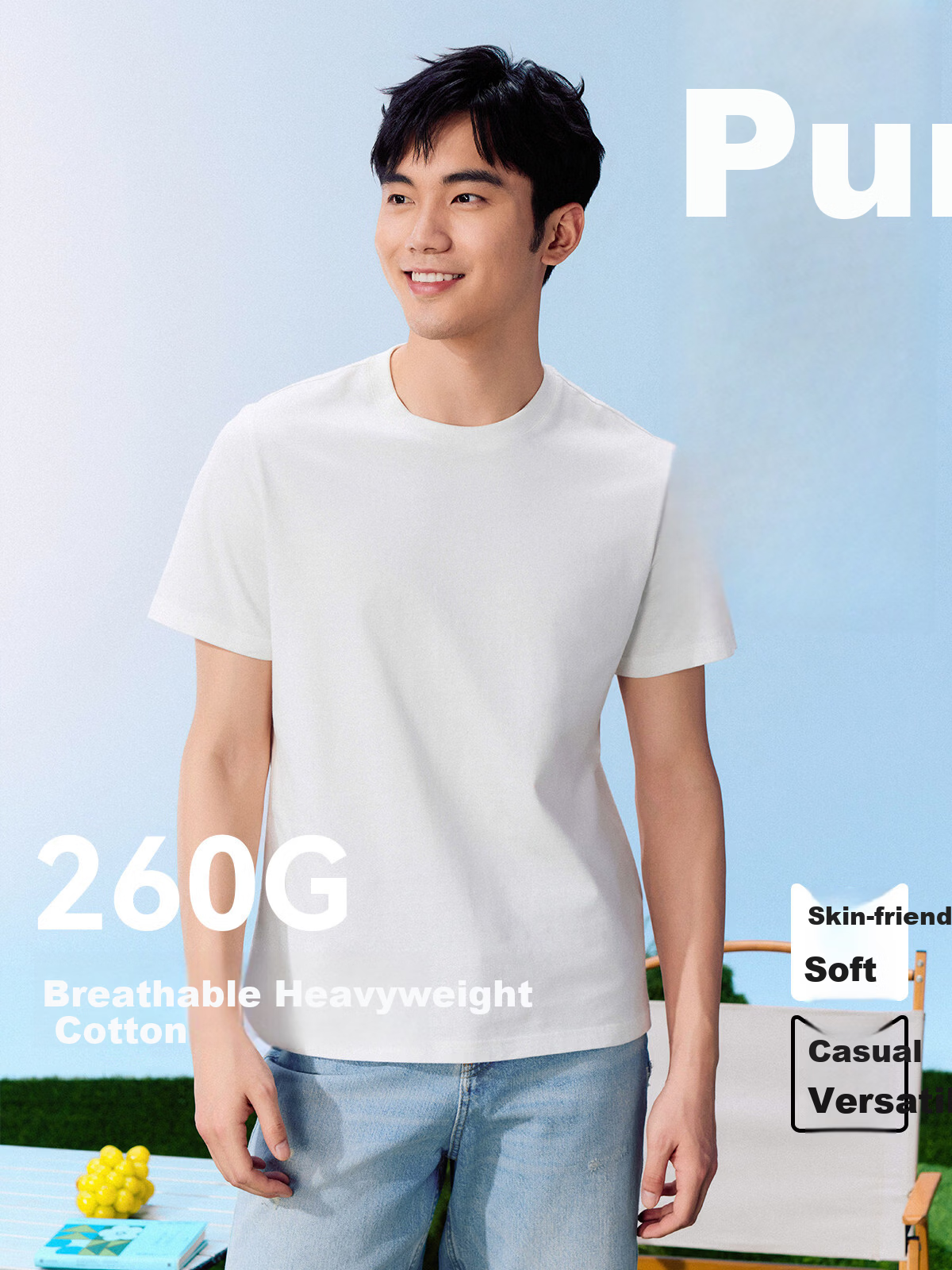 ROMON 100% Cotton Men's Short Sleeve T-Shirt [10A Antibacterial] Casual Solid Color Base Layer Tee 2