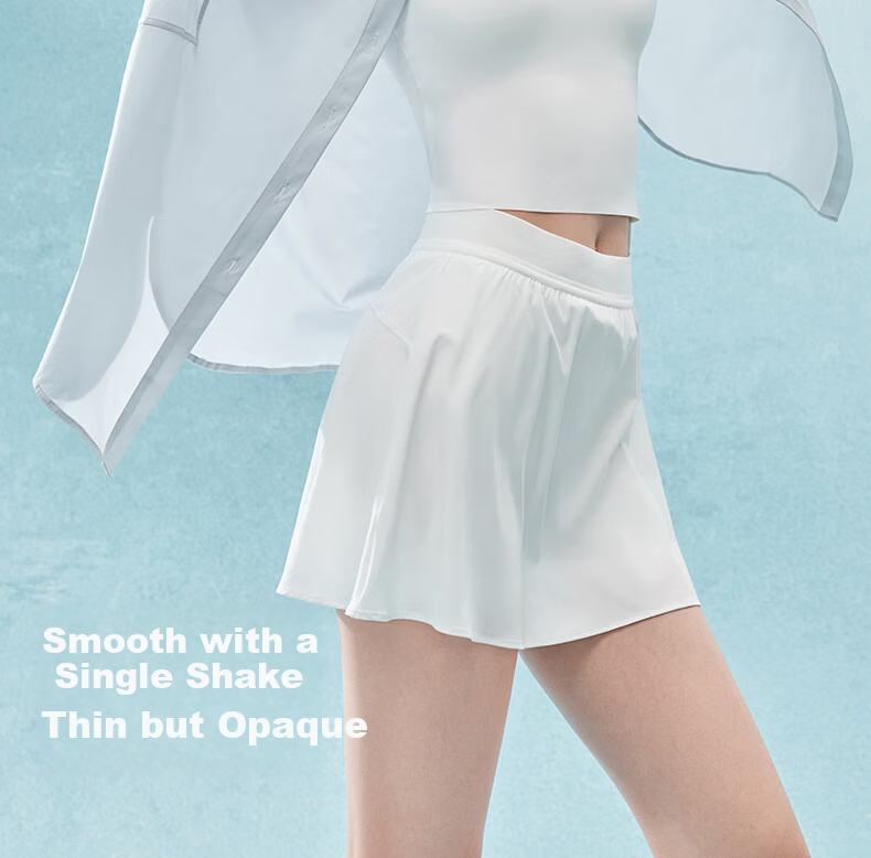 MissWiss Qi Wei Style Women's Loose Fit Breathable UV Protection Shirt Cloud Dance White L 2