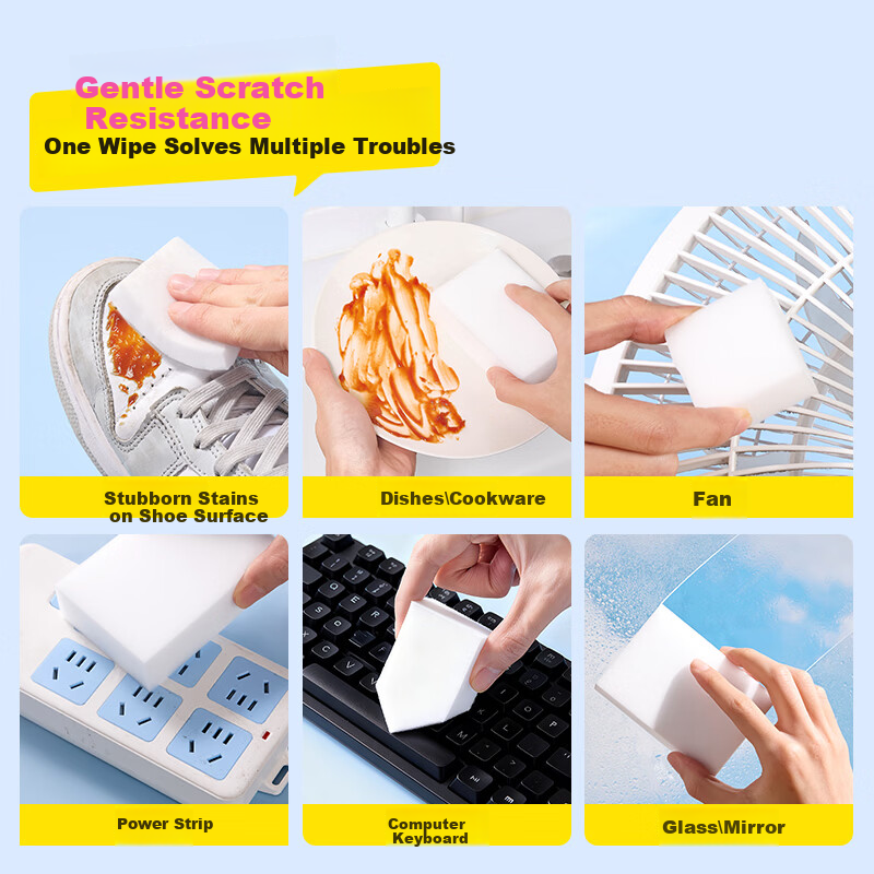 Niu Jia You Pin Compressed Sponge Wood Pulp Cotton Dishwashing Sponge Non-Stick Oil Cleaning Brush Cartoon Bear 4-Pack 7
