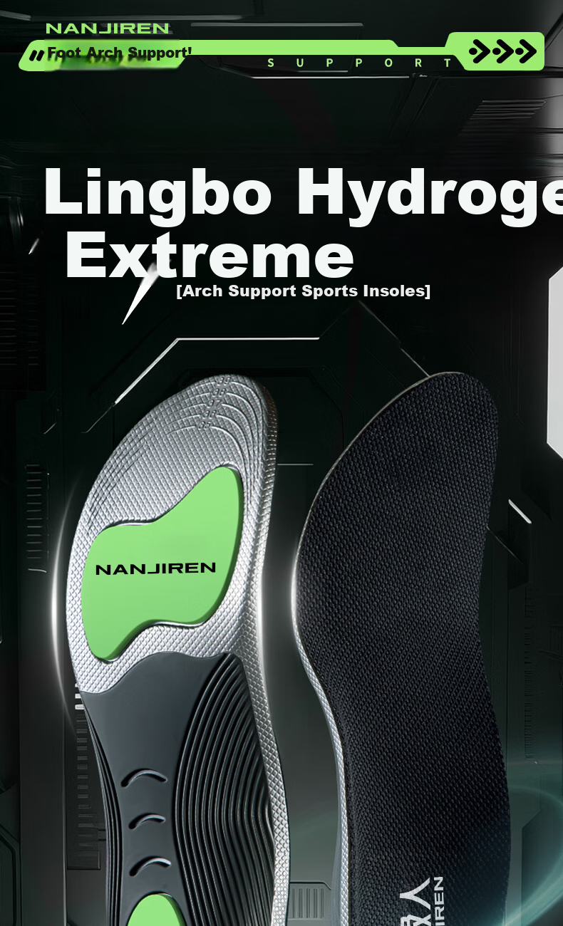 Nanjiren Arch Support Insoles for Men, Soft and Elastic, Shock Absorbing, Sweat-Absorbing, Breathable, Odor-Resistant, Comfortable for Long Standing, Size 41-42 1