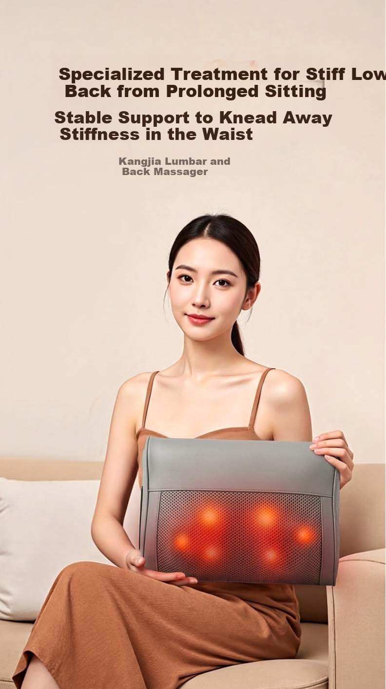 KONKA Waist Massager Shoulder Neck Back Lumbar Muscle Strain Female Cervical Lumbar Cushion Kneading Office Waist Support Practical Birthday Dragon Boat Festival Father's Day Gift for Men and Women Da 7