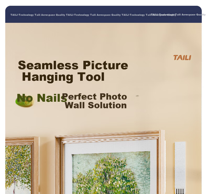 Taili Universal Magic Hook Invisible No-Trace Picture Frame Wall Hook No-Drill Photo Wall Hanging 36 Pairs Set 2