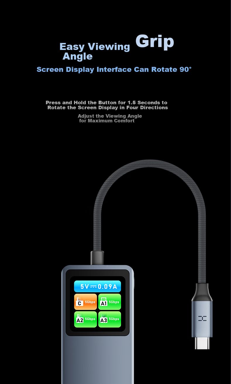 Highsay HC6 Pro Smart Display 4K HDMI Expansion Dock Type-C Phone Gaming Laptop Apple MacBook Neo Interface Adapter 1