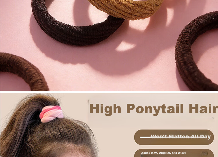 Princess Password Children's Day Gift Hair Tie for Girls High Elasticity Hair Band No Damage Hair Accessories Student Rubber Band High Ponytail Hair Rope 8
