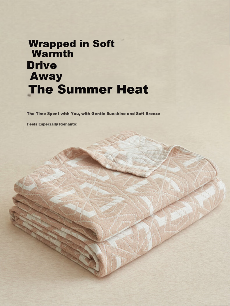 MUJI A-Class 100% Cotton Three-Layer Gauze Towel Blanket Summer Quilt Thin Blanket Air Conditioning Blanket 150x200cm 15