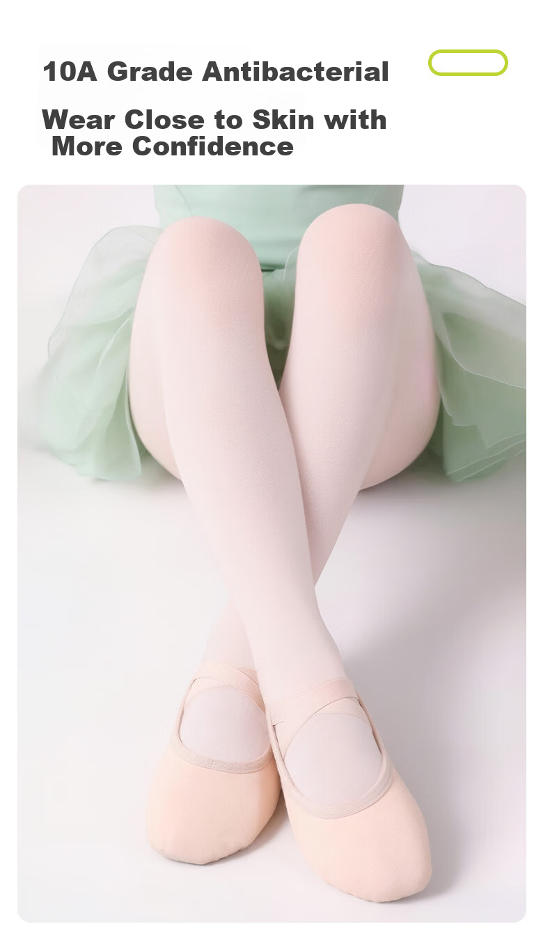 Modal Children's Dance Socks White Tights Summer Thin Girls Versatile Pantyhose Baby Outdoor Footed Dance Socks 6