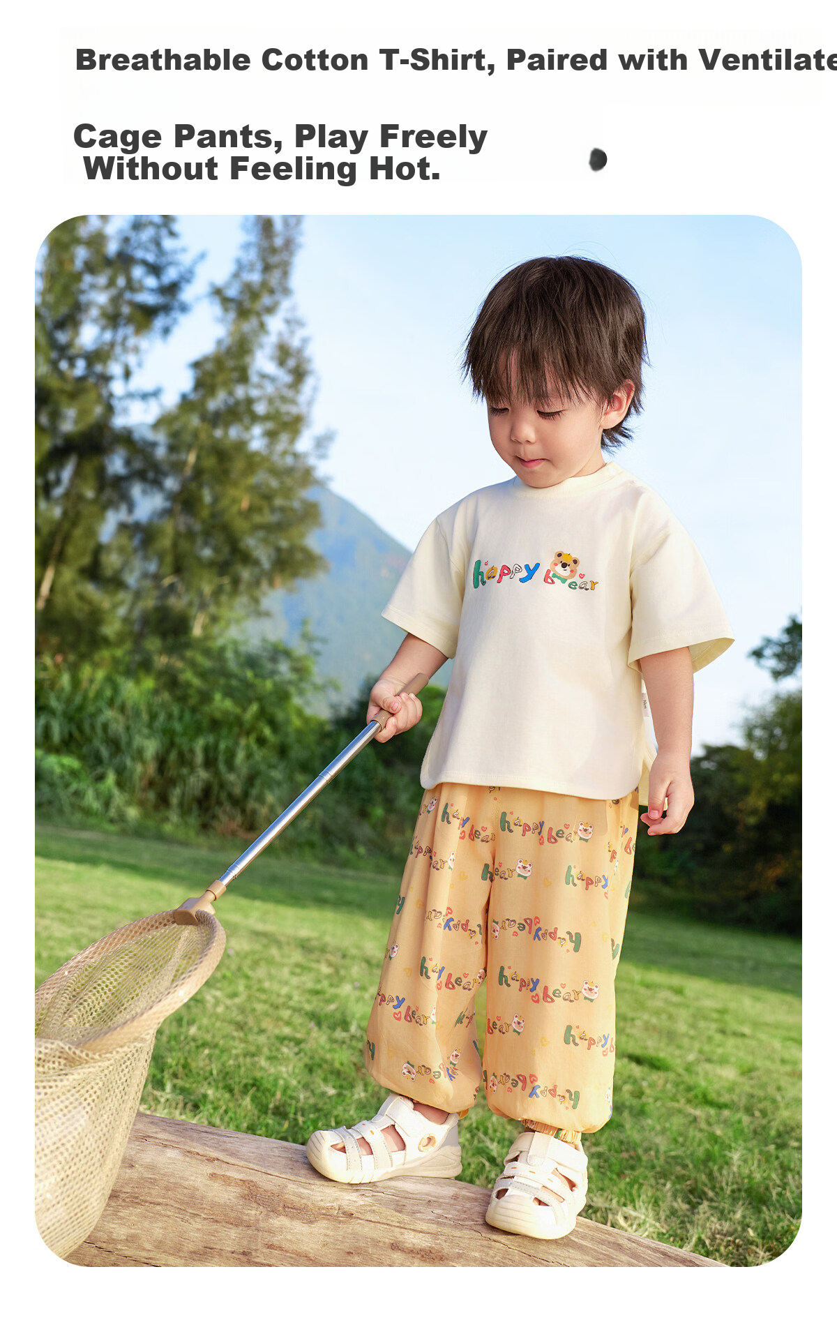 JOYNCLEON Baby Short Sleeve Set Boys and Girls Summer Long Pants Children's Thin Summer Two-Piece Outfit jtz205682 4