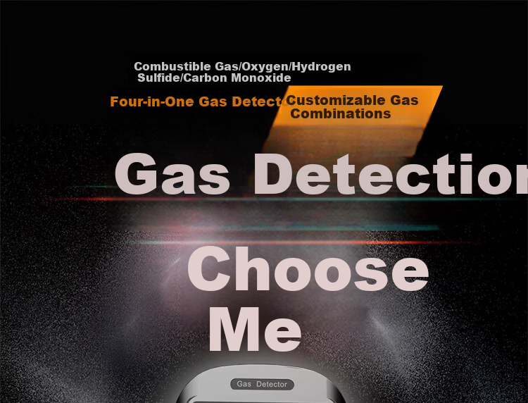 EDKORS 4-in-1 Gas Detector Oxygen Combustible Hydrogen Sulfide Carbon Monoxide Alarm Confined Space Monitor 3