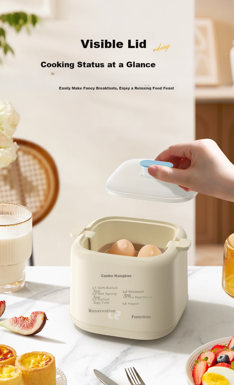 Canbo Egg Cooker Steamer Soft-Boiled Egg Maker 24H Smart Reservation Mini Steamer Breakfast Machine SLH-ZDQ01 9