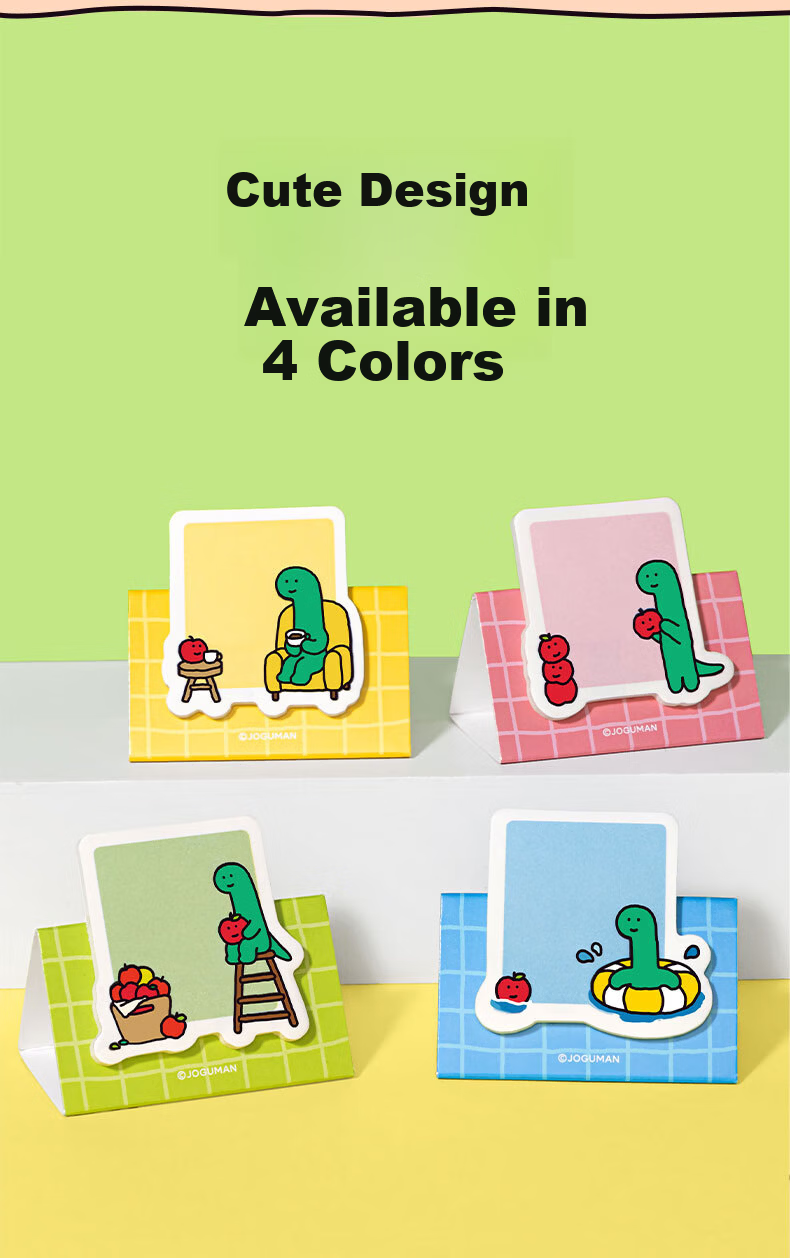 NUSIGN Qiaoguman Glitter Pearl Sliding Sticky Notes Dinosaur Cartoon Transparent Stickers Random Colors NS377-Q [Popular Product] High-End Brand under Deli 8