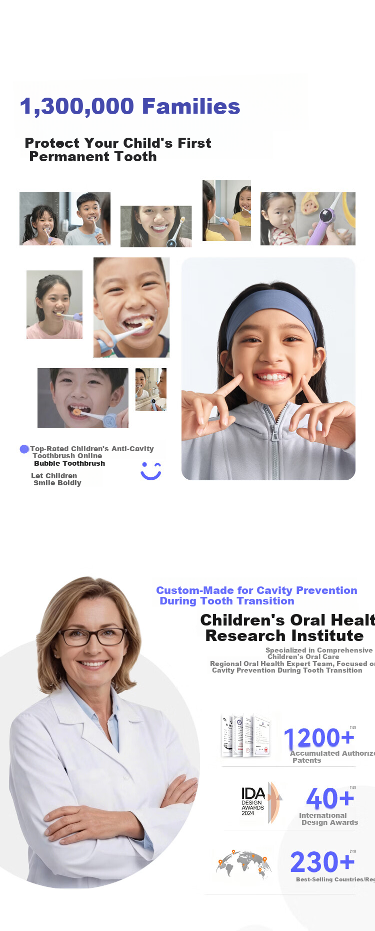 Ruiwu Jet Cleaning Kids Electric Toothbrush | Children Love Brushing | Children's Day Gift for Boys and Girls | JD Self-operated | Electric Toothbrush for Ages 6-12-18 Teens 2