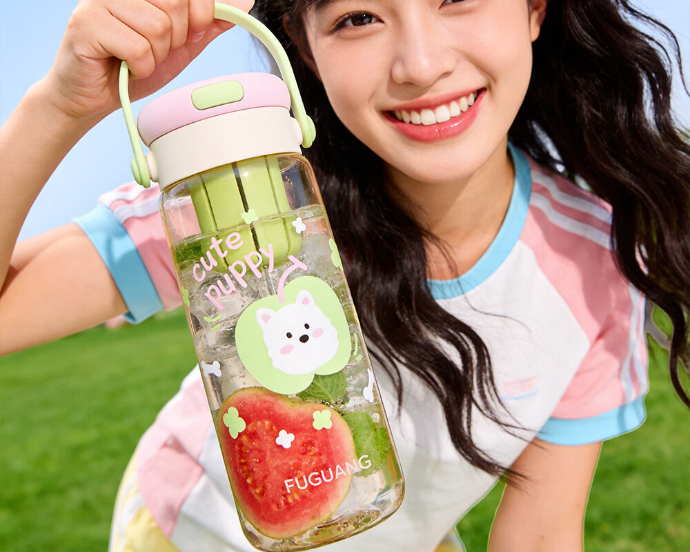 Fuguang PPSU Straw Water Bottle High-Value Student Girls Large Capacity Summer Sports Portable Plastic Cup 23
