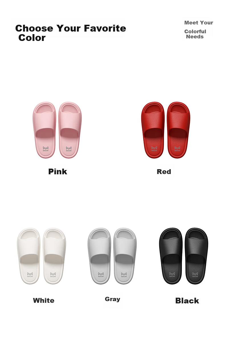 Miiow Men's Summer 2026 New Home Bathroom Non-Slip EVA Silent Slippers Women's Black Size 43-44 11