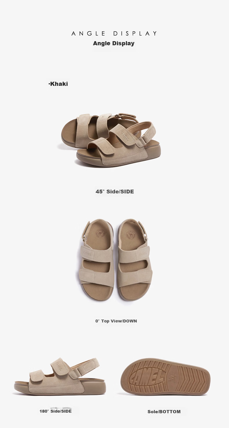 CAMEL Birkenstock Women's Cool Beach Sandals Suede Velcro Sandals L26M504021 Pink Size 38 4