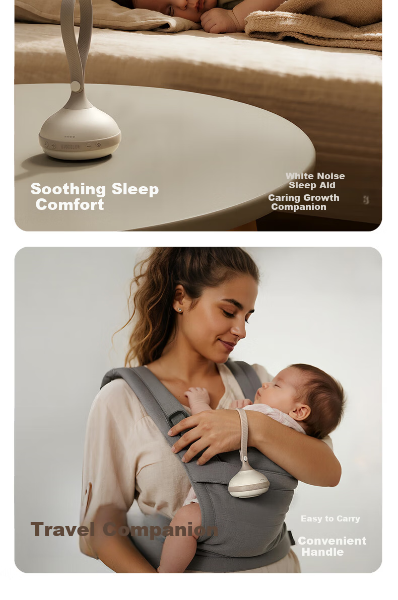 EVOCELER UK Baby Soothing Sleep Device 0-6 Months Portable White Noise Machine Sleep Aid Music Sleeper 23