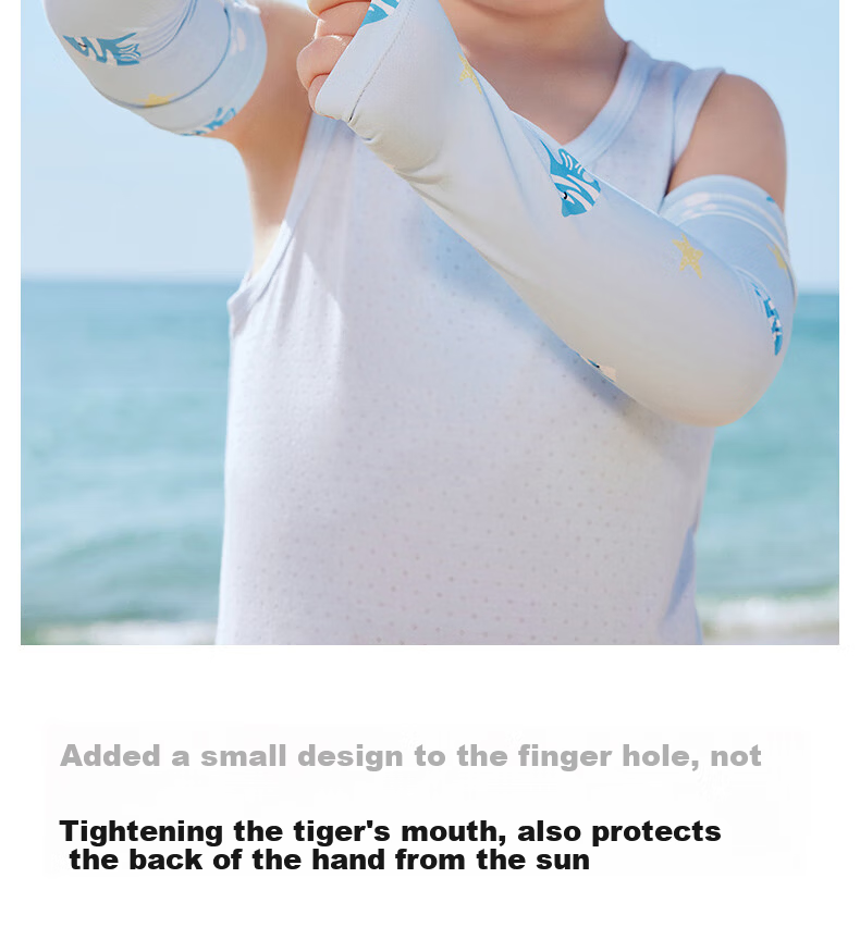 Betis Kids Ice Silk Cooling Anti-Slip Sleeves UV Protection Moisture-Wicking Quick-Dry Summer Arm Sleeves for Boys and Girls 13