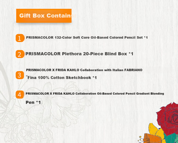 Thunder Horse Oil-Based Colored Pencils Frida Limited Edition Collaboration Set Gift Box (132 Colors + 20 Blind Box Pencils) Drawing Pencils Mother's Day Children's Day Gift 10