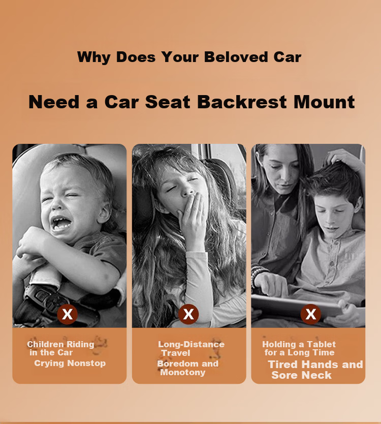 Beifute Car Tablet Holder Rear Seat iPad Car Back Seat Telescopic Phone Mount Multifunctional In-Car Use 3