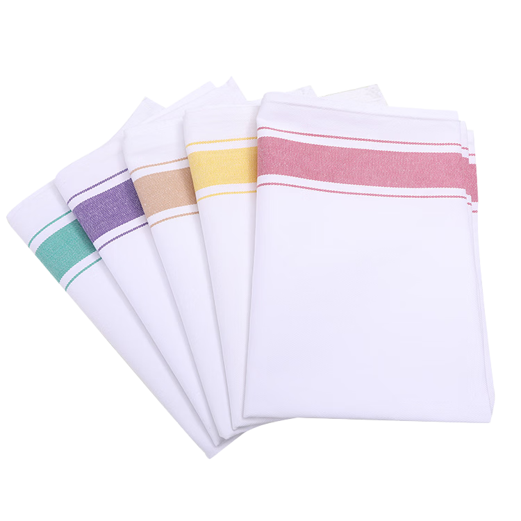 Rother Hotel Cotton Cloth Cup Cleaning Cloth 35*50cm Mixed Colors 5-Pack Glass Cup Cleaning Cloth Special Towel Wine Glass Wiping Cloth