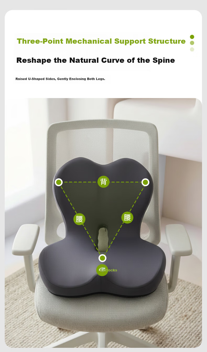 Bubble Waist Support Ergonomic Lumbar Cushion Integrated Backrest Office Chair Seat Pad Long Sitting Essential Father's Day Gift 6