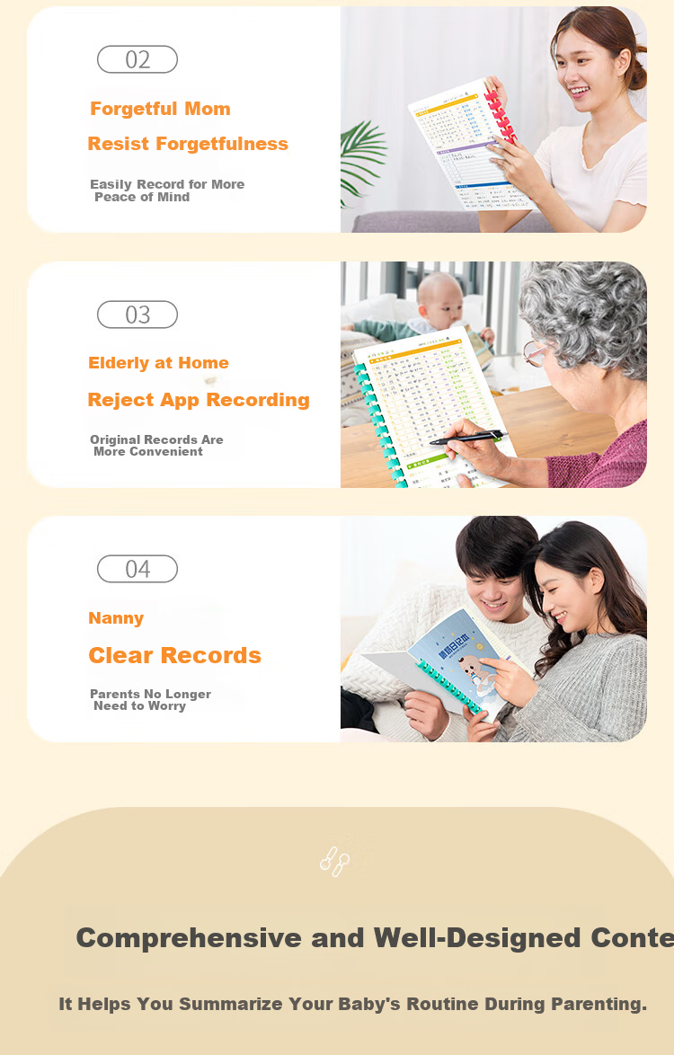 Dr. Dolly A5 Feeding Record Book Boy Baby Nursing Diary Infant Breastfeeding Log Newborn Growth Manual Milk Intake Notebook Soft Spiral 50 Sheets 3