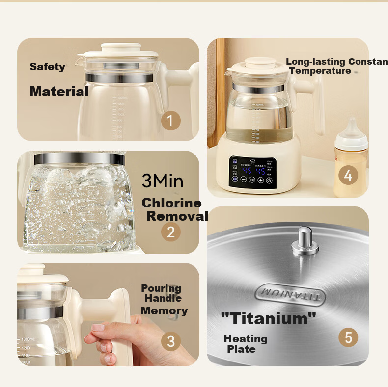 Xiaobeixiong Thermostatic Kettle Baby Milk Warmer Multifunctional Electric Kettle Health Pot Stewing Tea Maker 2