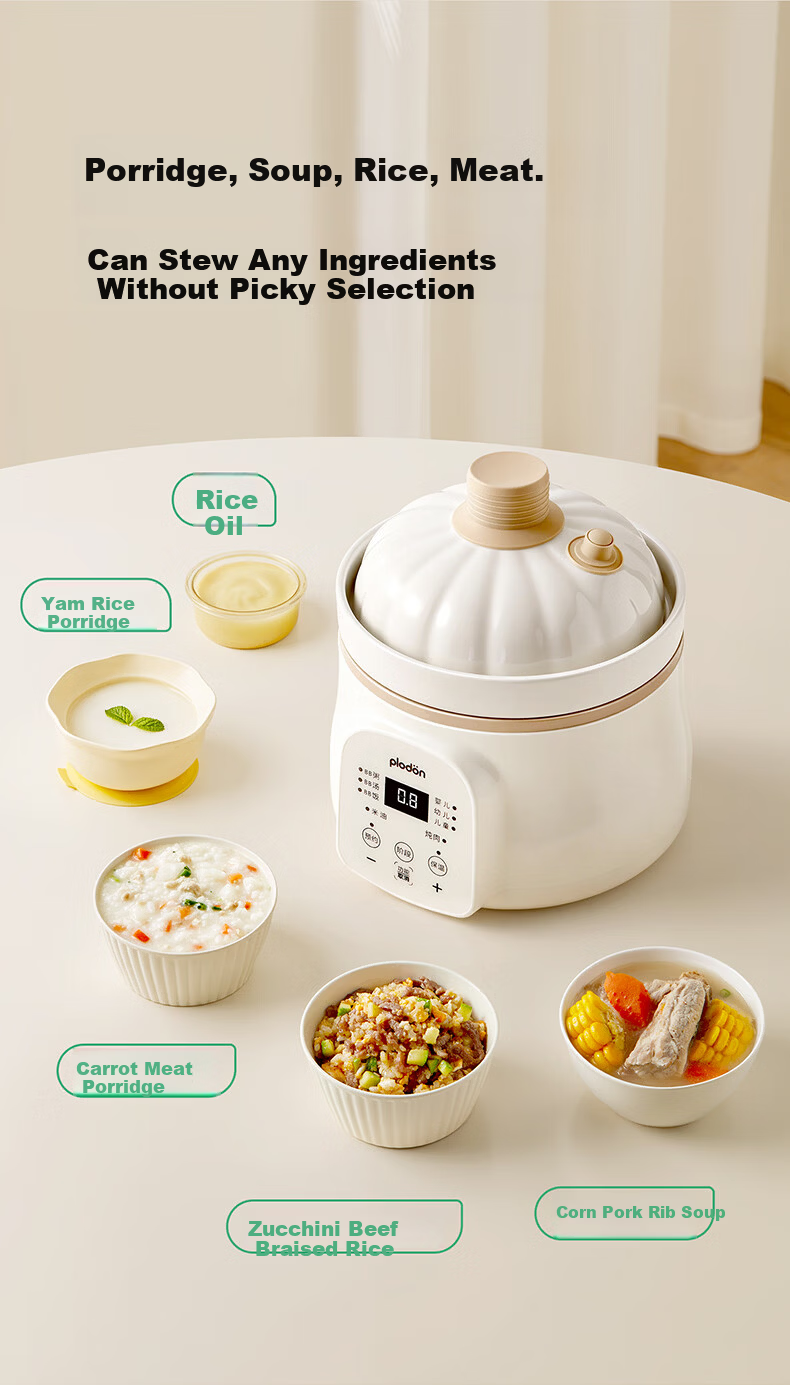 PLODON Infant Special Complementary Food Cooker, Steam on Top and Cook Below, Age-Specific Baby Micro-Pressure Electric Stew Pot, BB Soup Cooker, Porridge and Rice Cooker 21