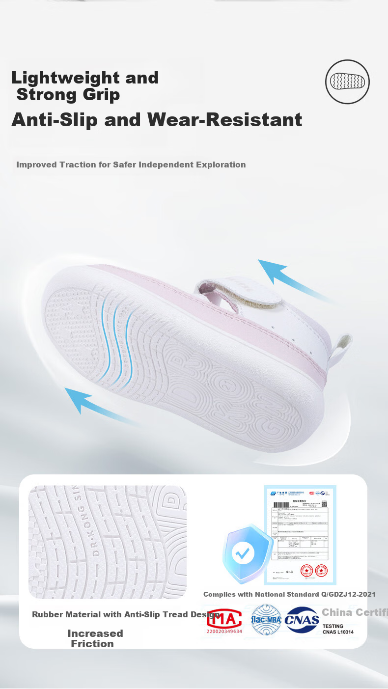 DR·KONG Toddler Walking Shoes Summer Girls Princess Closed-Toe Children's Sandals 2S13A2017CW Beige/Pink Size 19 3