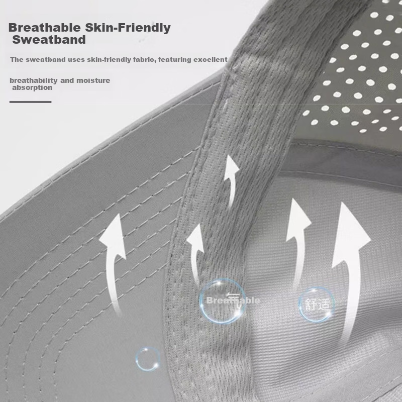 HAOGUAN Quick-Dry Breathable Baseball Cap Men's Summer Outdoor Sunshade Thin Large Head Circumference Sun Protection Duckbill Hat for Women