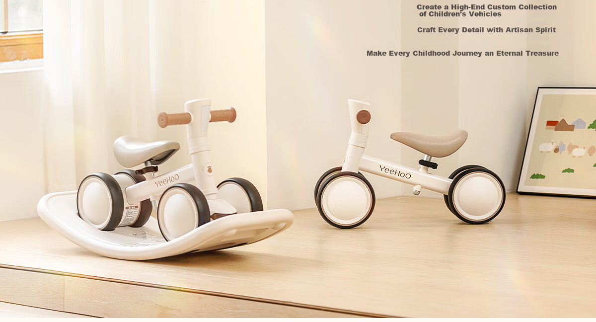 YEEHOO Kids Balance Bike 1-6 Years Toddler Anti-Tip Four-Wheel Walking Learning Bike Birthday Gift 5