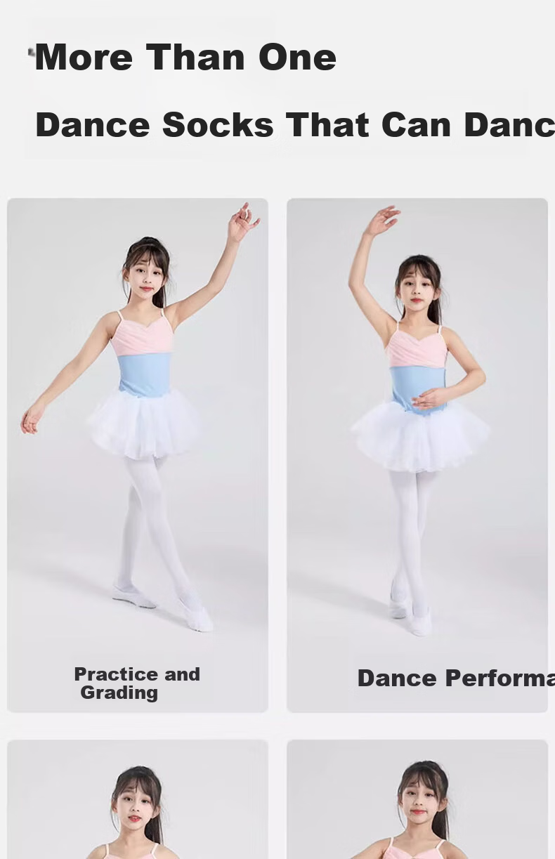 Mianqixiong Children's Dance Socks Spring and Autumn Thin White Tights Summer Leggings Girls Pantyhose for Dance Practice 24