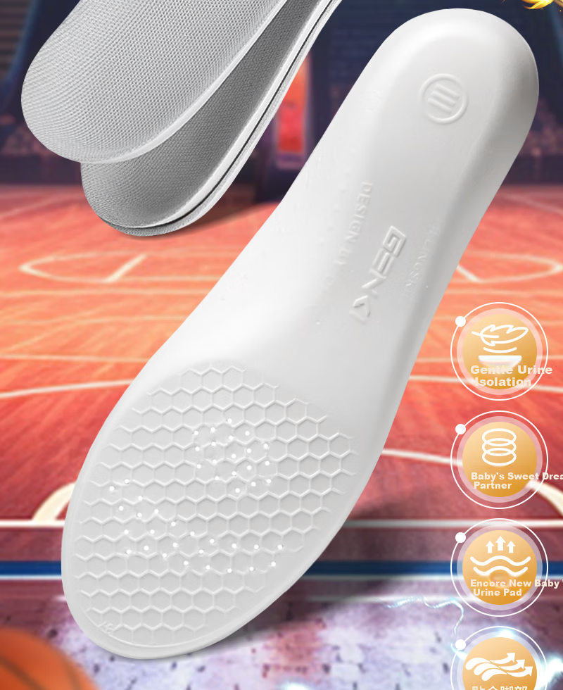 Vitality Rebound Lightweight Sports Insoles 2 Pairs Men Sweat-Absorbing Odor-Resistant Soft Breathable Cushioned Shock-Absorbing Comfortable for Long Standing Running Women Summer Size 39-40 3