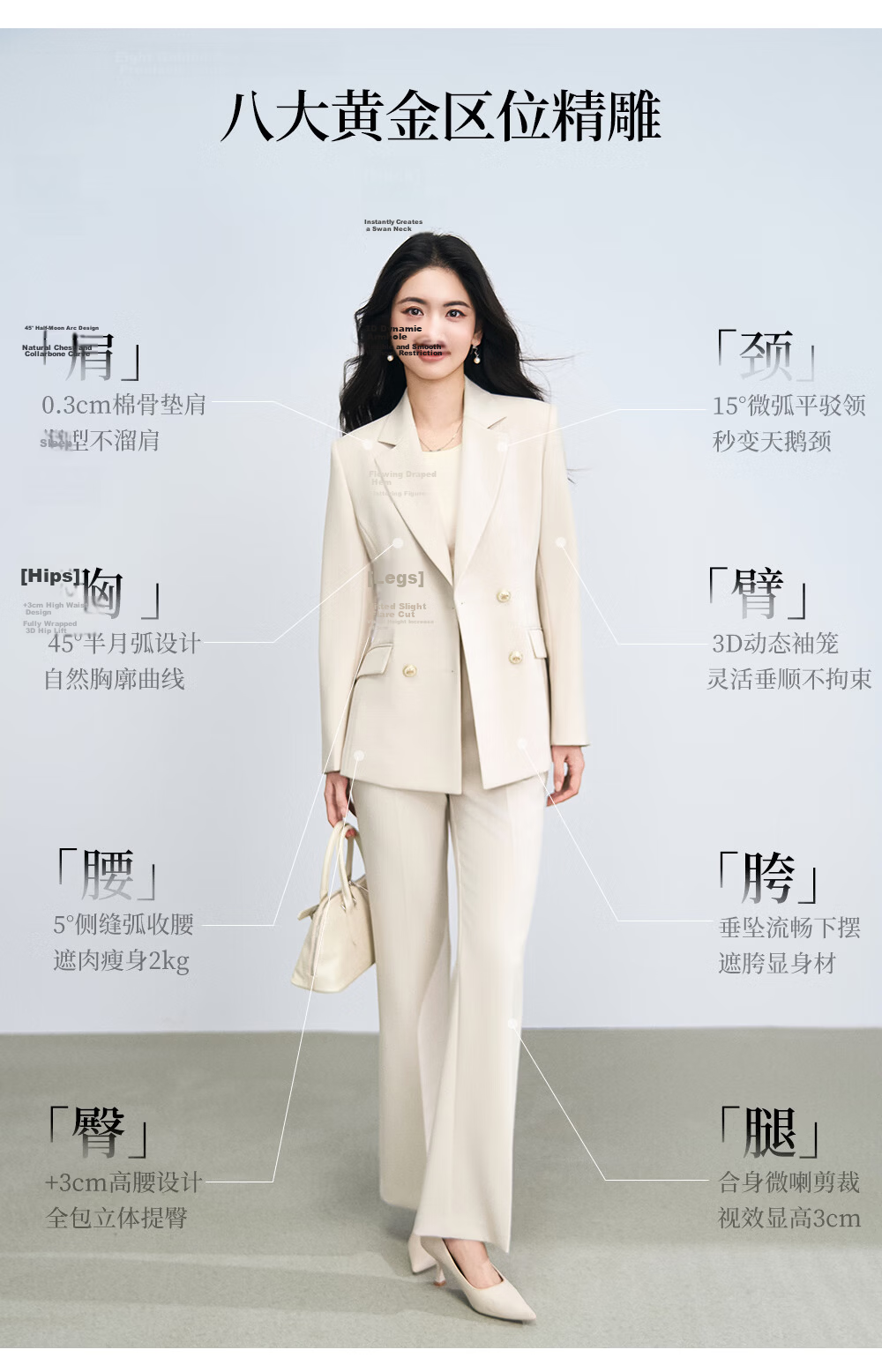 Miss Bird Women's Suit Set Interview Professional Formal High-End Business Workwear Blazer 4