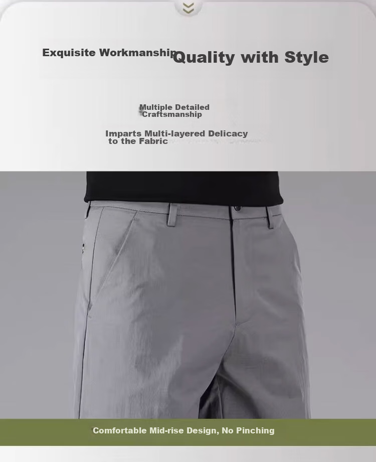 Playboy Ice Silk Men's Five-Point Shorts Summer Thin Breathable Quick-Dry New Business Casual Versatile Mid-Length Pants Trend 10