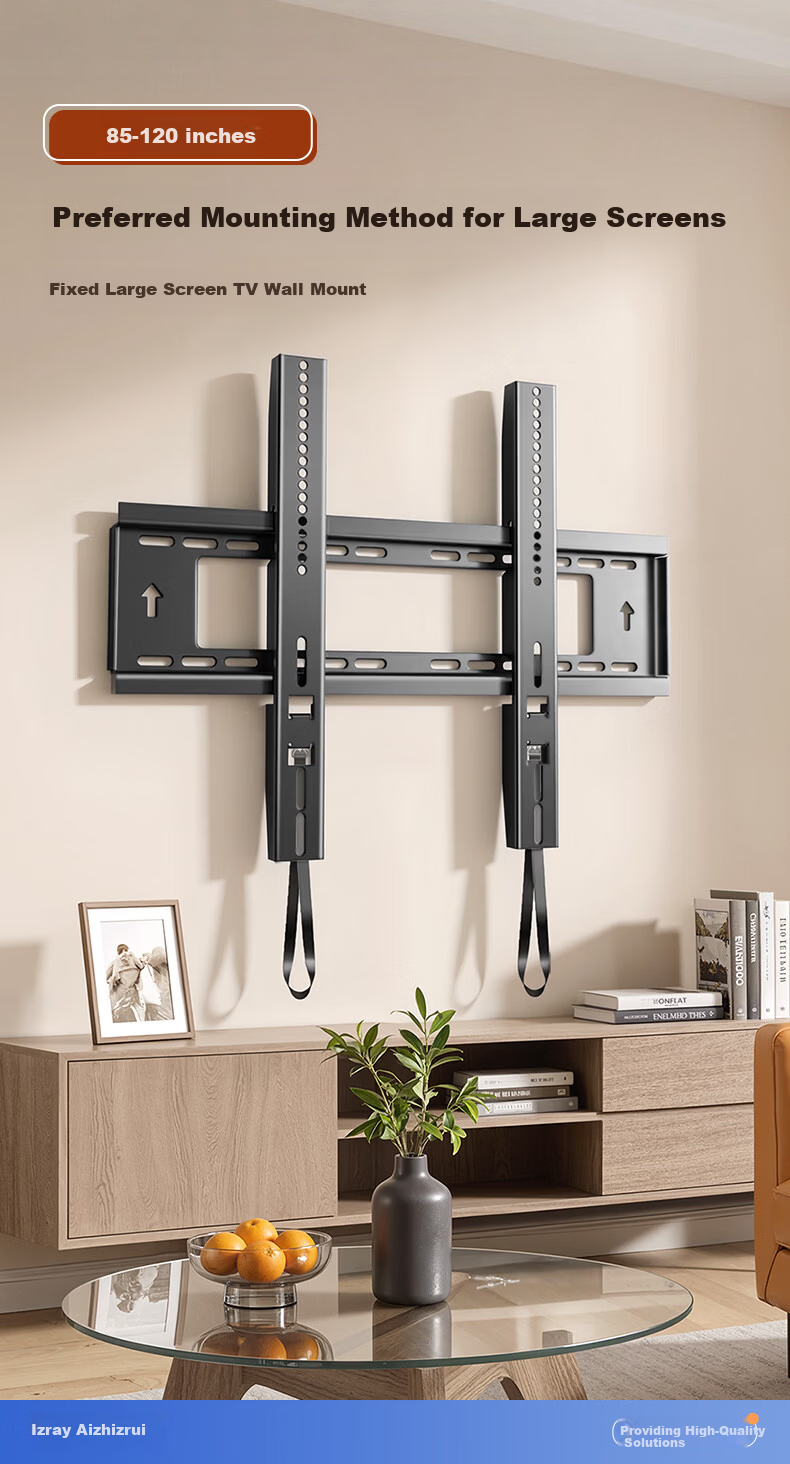 Aizhiri TV Wall Mount Bracket (85-120 inch) Thickened Ultra-thin Wall-mounted TV Stand Compatible with Xiaomi Samsung Hisense TCL Thunderbird Skyworth and More 1