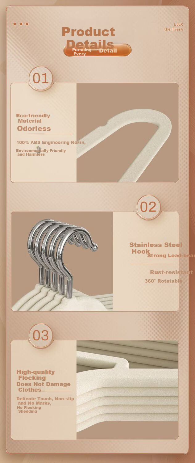 BAGKKO Velvet Hangers 10-Pack Dual-Purpose Non-Slip Clothes Hangers with Shoulder Protection 6