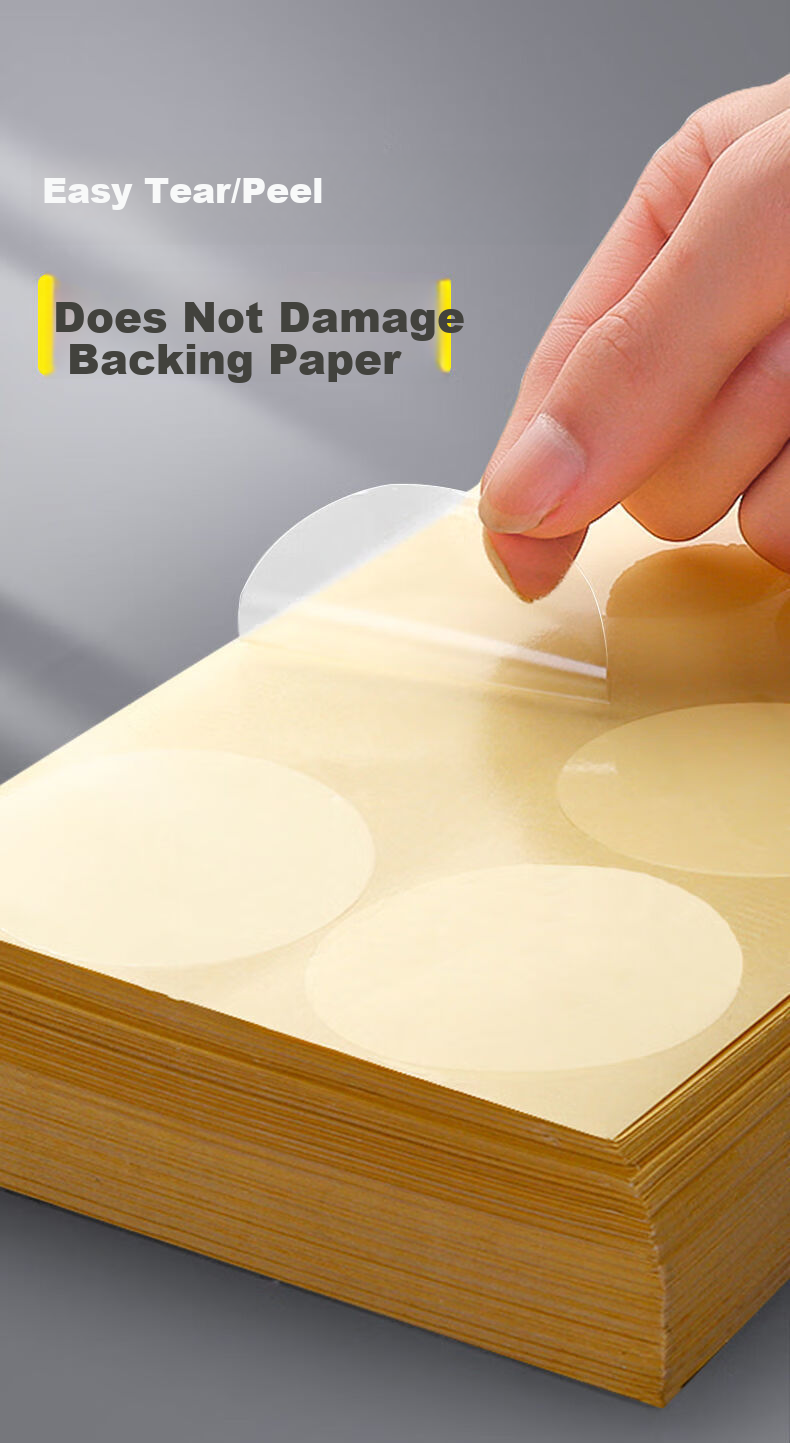 GOTOVAN Transparent Round Seal Stickers PVC Waterproof Tamper-Evident Packaging Labels 4