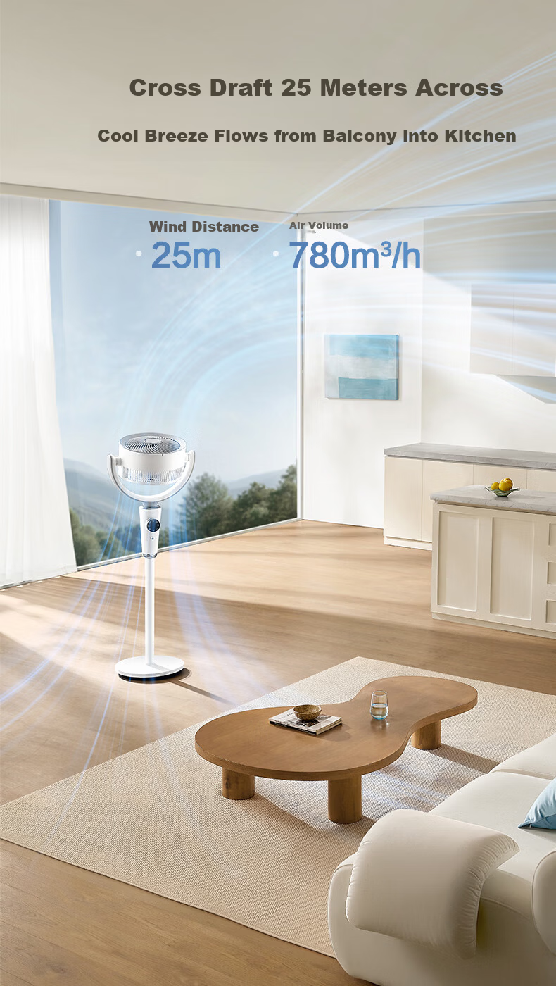 AIRMATE Air Purifying Mosquito Repellent Oscillating Desktop Table Fan Quiet Energy-Saving Bedroom Dormitory Floor Fan with Strong Wind and Gentle Breeze 3