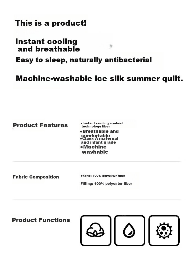 Hodo Washed Ice Silk Summer Cooling Quilt Air Conditioning Blanket Thin Summer Quilt 150x200cm Medium Gray-Milk Tea 2