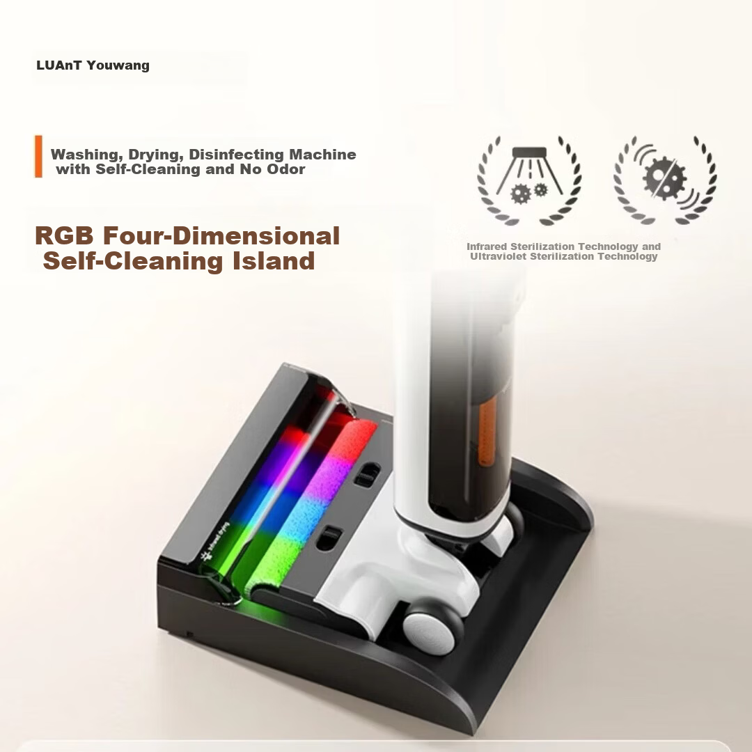 UWANT Youwang Cloud 2.0 Pro Floor Washer [25kPa Suction, Tangle-Free Ultra-Thin Design] Push-In All-in-One Automatic Mop Cleaner