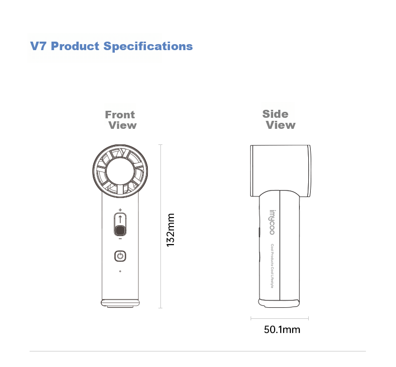 AIMIKU Handheld Mini Fan High-Speed Cooling Semiconductor USB Rechargeable Portable Outdoor Student Dormitory Long Battery Life 28
