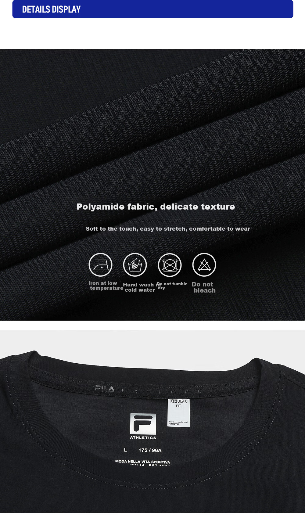 FILA Official Men's Knitted Short Sleeve Shirt 2026 Summer New Outdoor Sports Simple Basic Versatile T-Shirt 18