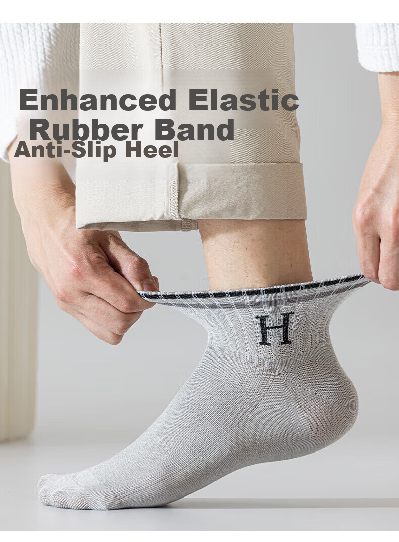 Mian Shisan Men's Short Socks Xinjiang Cotton Spring Summer 10A Antibacterial Deodorant Breathable Youth Trendy Low-Cut Ankle Socks 6 Pairs 6