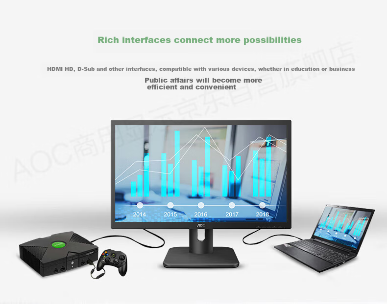 AOC Monitor 21.5 Inch VA Wide Viewing Angle 1080P Full HD HDR Mode Computer Display 22B3HM 6