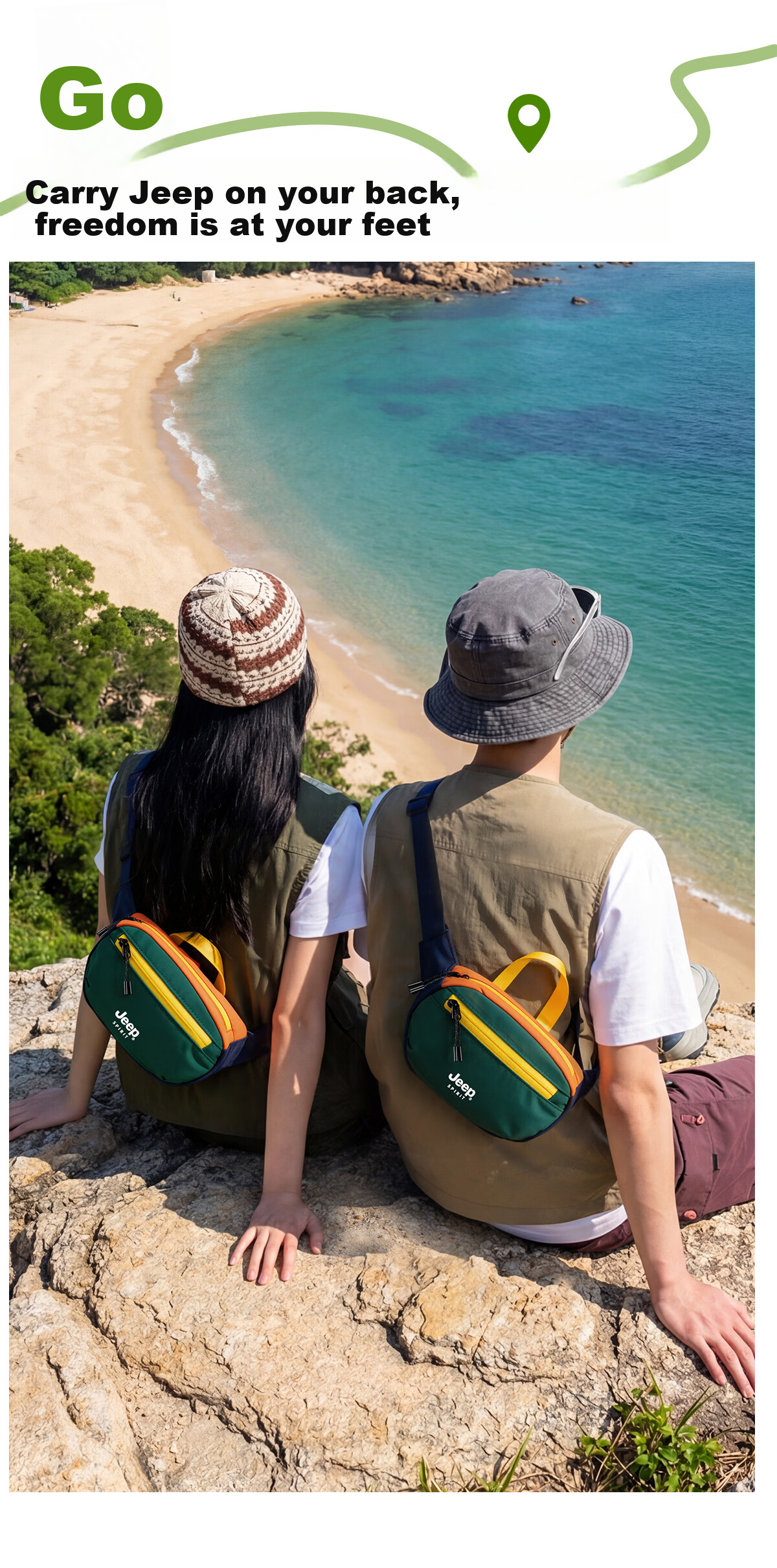JEEP SPIRIT Outdoor Lightweight Chest Bag Men Outdoor Cycling Crossbody Bag Women Single Shoulder Sports Waist Bag Casual Small Phone Commuter Bag 4