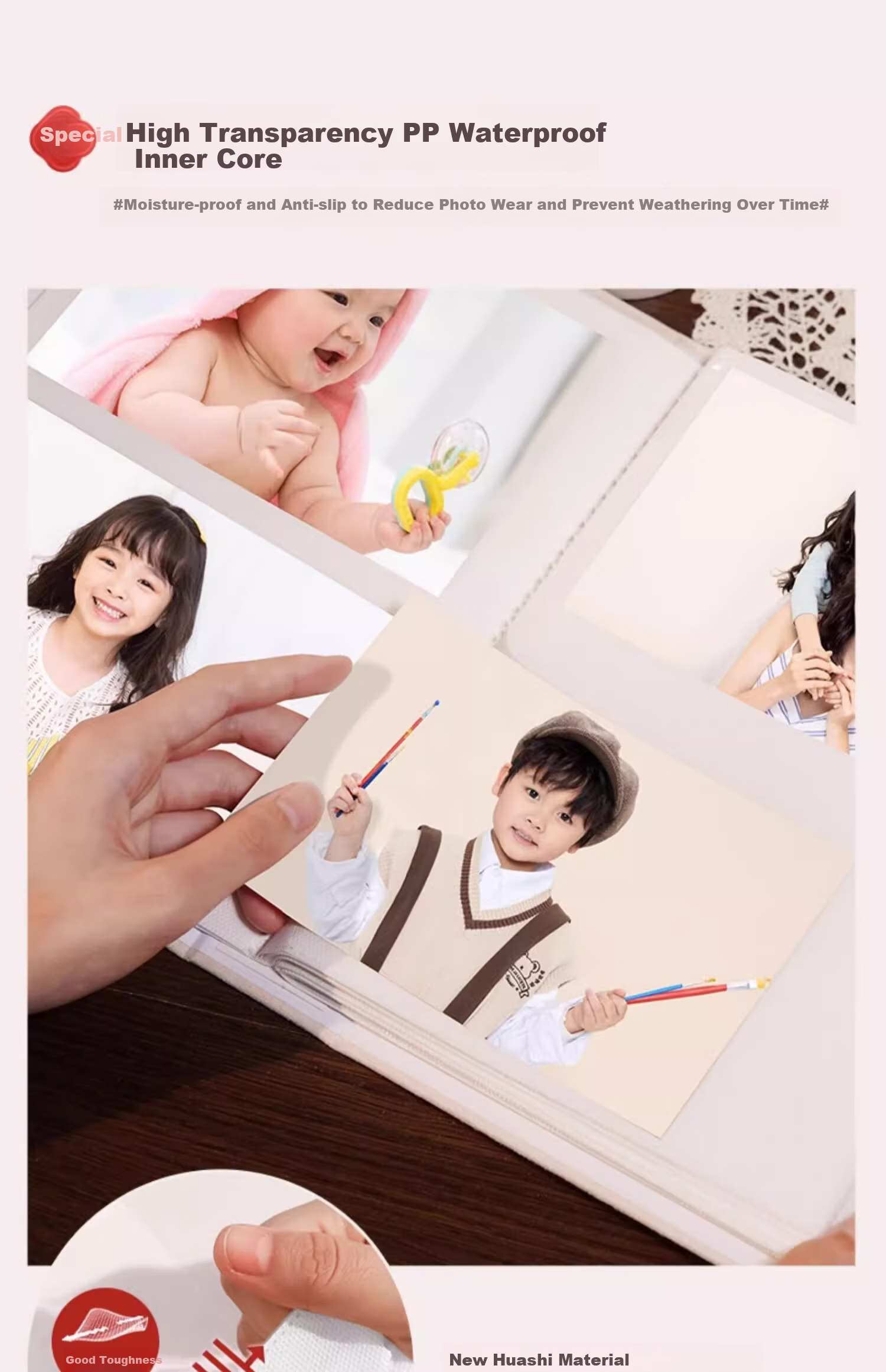 Guangde 6-Inch 100-Pocket Insert Storage Album Large Capacity Family Photo Book Travel Memory Album (6-Inch Laminated 100 Pockets) - Fortune Home Photo Book 5