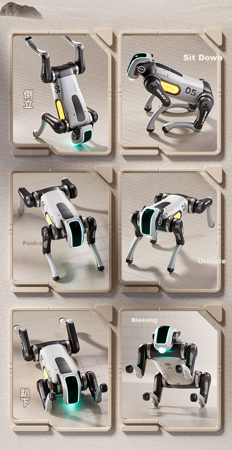 Mengduofu Smart AI Robot Dog Toy for Kids Ages 6-12 Boys Birthday Children's Day Mechanical Dog 6