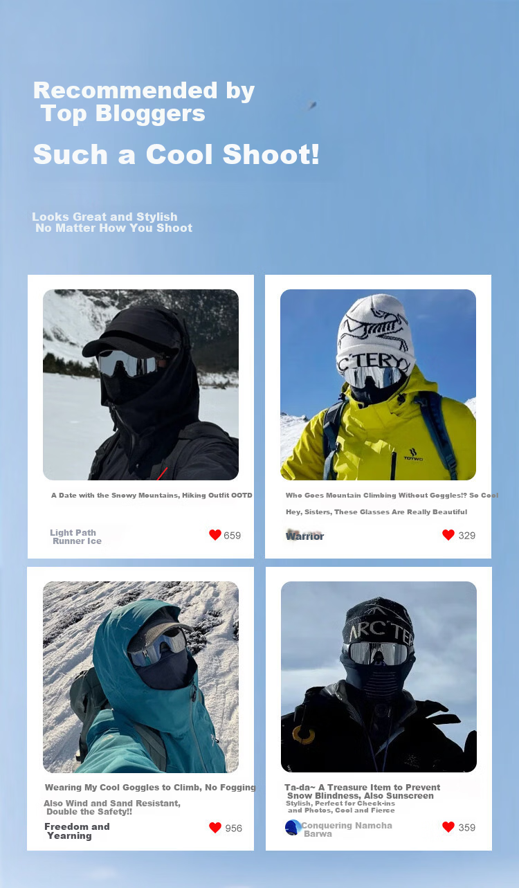 FENCHI Outdoor Sports Snow Mountain Goggles Sunglasses for Men UV Protection Windproof Sandproof Cycling Women's Sunglasses 1